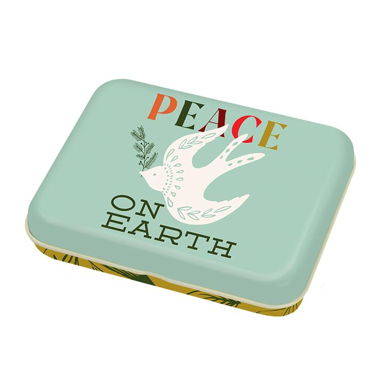 Peace Small Tin 3"x4"x.75" TIN 50 Moda #1