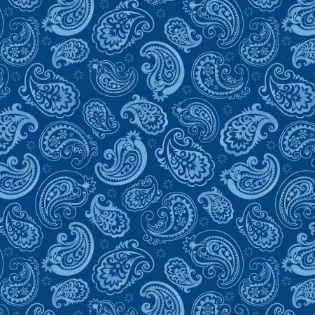 Blissful Blues Paisley Toss Navy