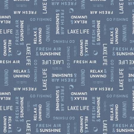 Lake Retreat Denim Word Toss