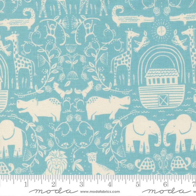 Noahs Ark Two By Two Sky 20871 17 Moda #1