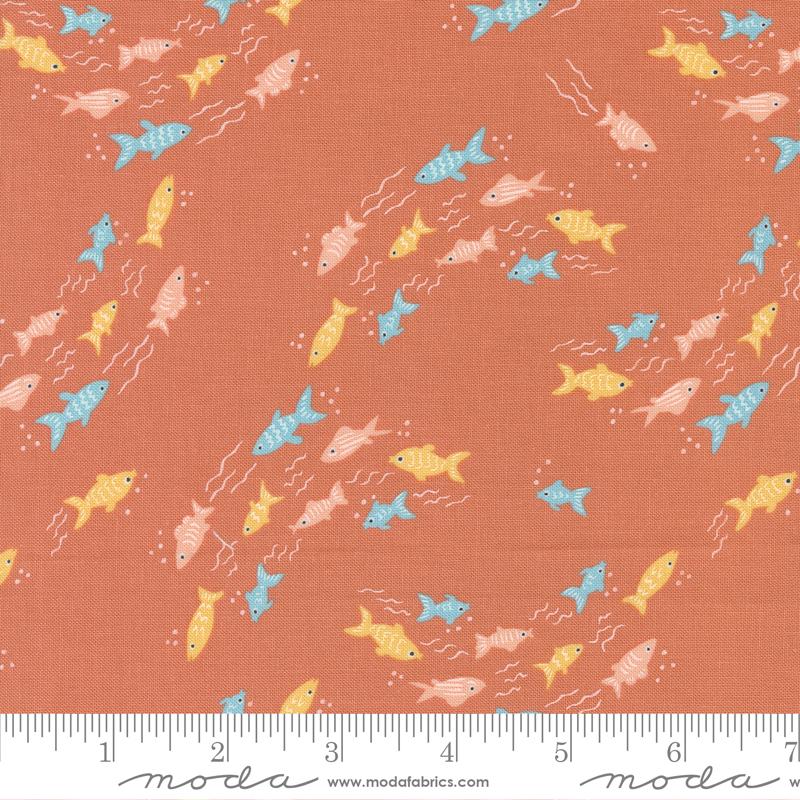 Noahs Ark Fishy Fish Coral 20874 16 Moda #1
