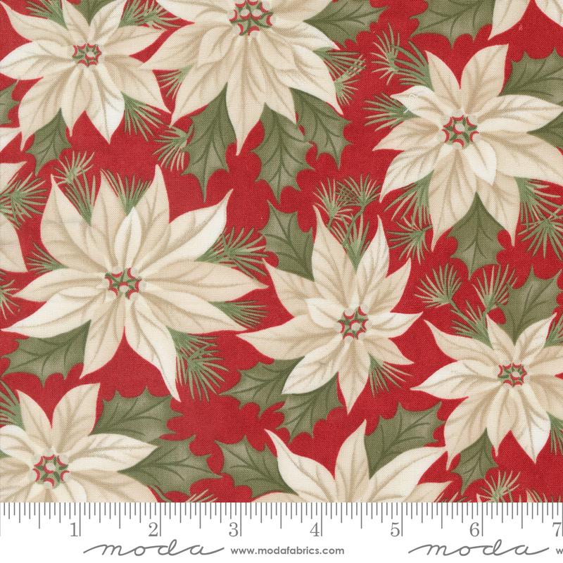 A Christmas Carol Poinsettia Crimson 44350 13 Moda #1
