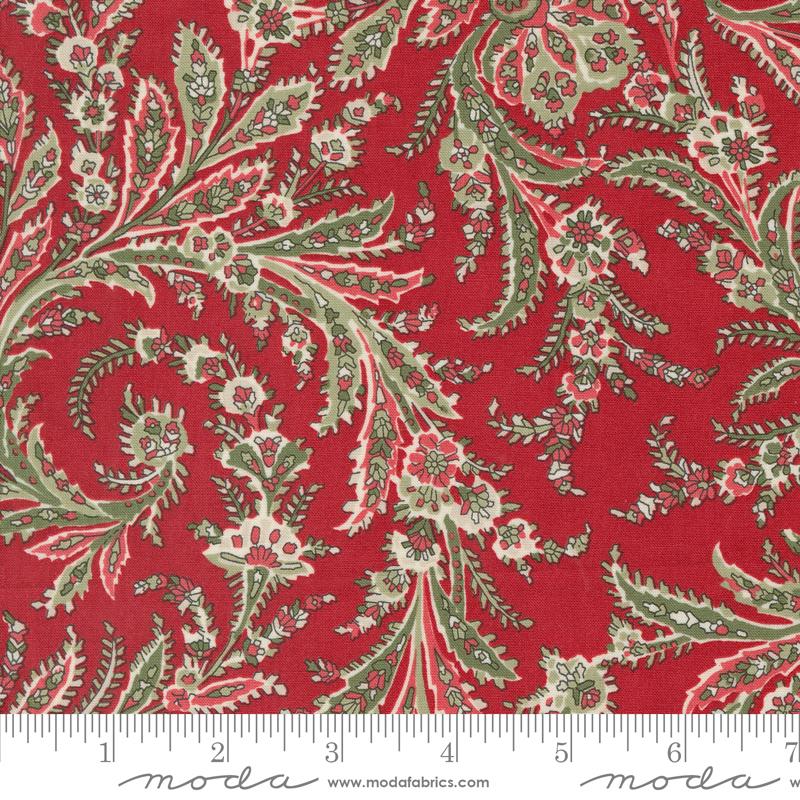 A Christmas Carol Paisley Crimson 44353 13 Moda #1
