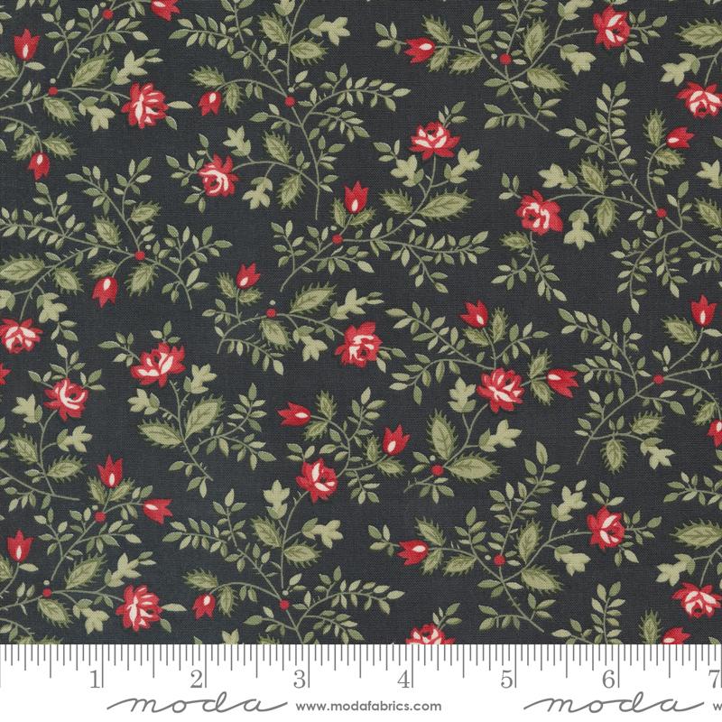 A Christmas Carol Small Floral Ebony 44358 16 Moda #1