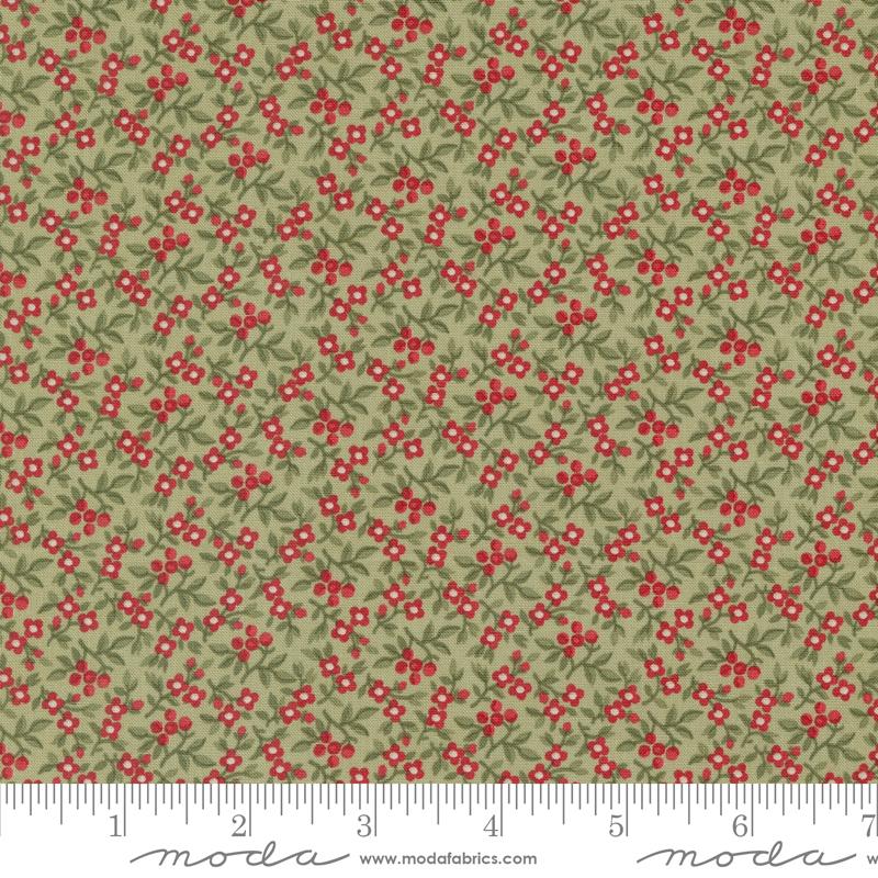 A Christmas Carol Tiny Flowers Sage 44359 14 Moda #1