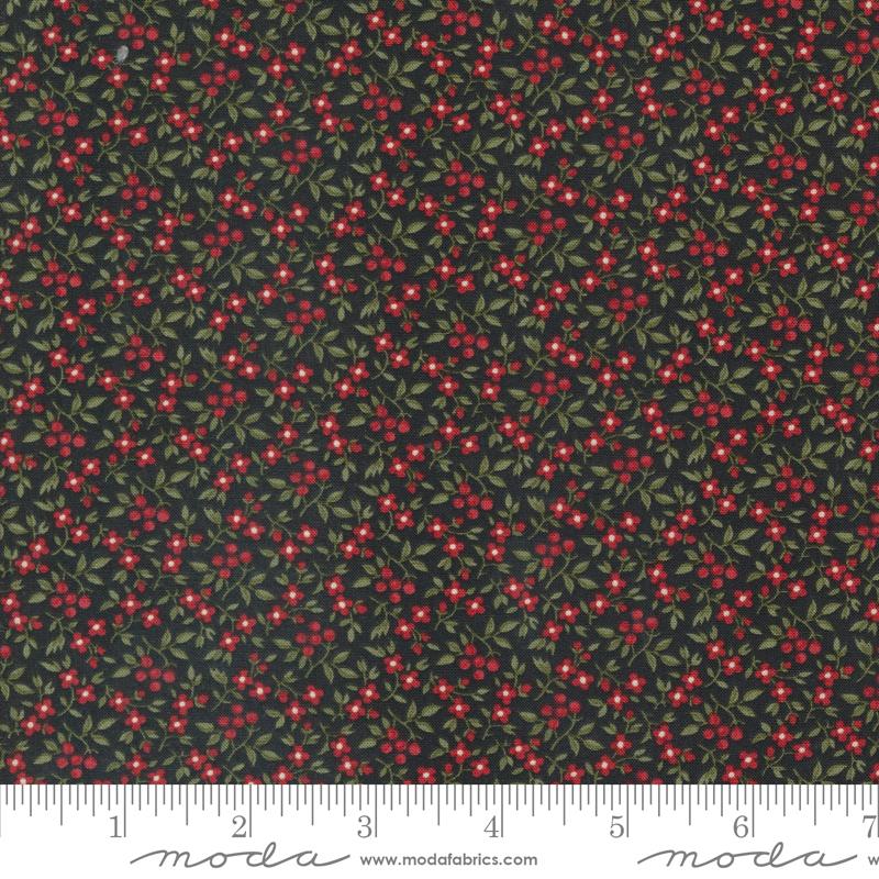 A Christmas Carol Tiny Flowers Ebony 44359 16 Moda #1