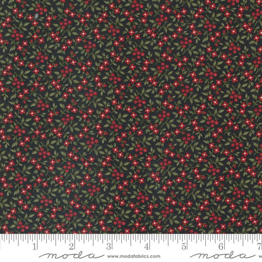 A Christmas Carol Tiny Flowers Ebony 44359 16 Moda #1