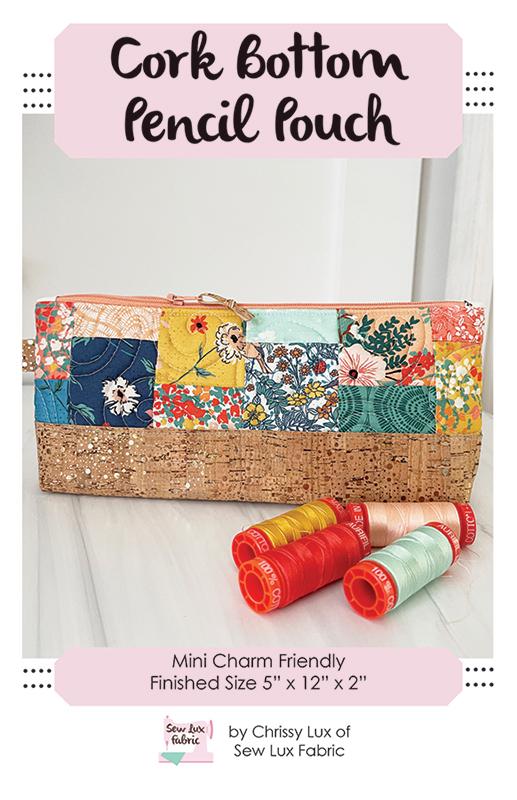 Cork Bottom Pouch  SLF 2108 Sew Lux Fabric#1