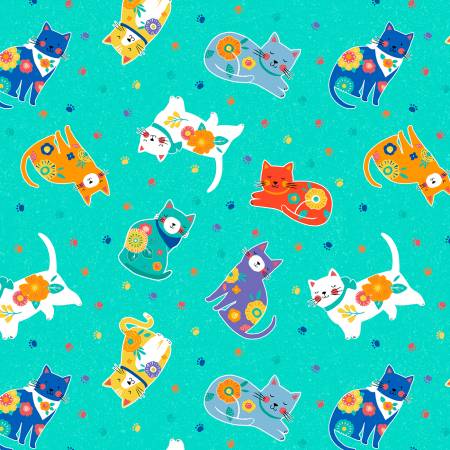 Fe-Line Frisky Teal Cat Toss WP040826