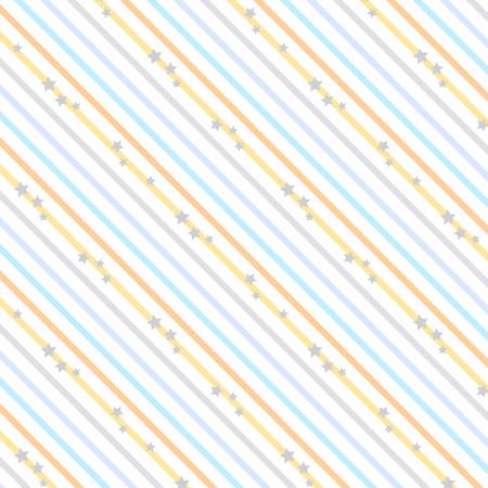 Baby's Adventure White Diagonal Stripe