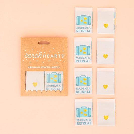 Sew in Labels Made At Retreat LC190 Sarah Hearts#1
