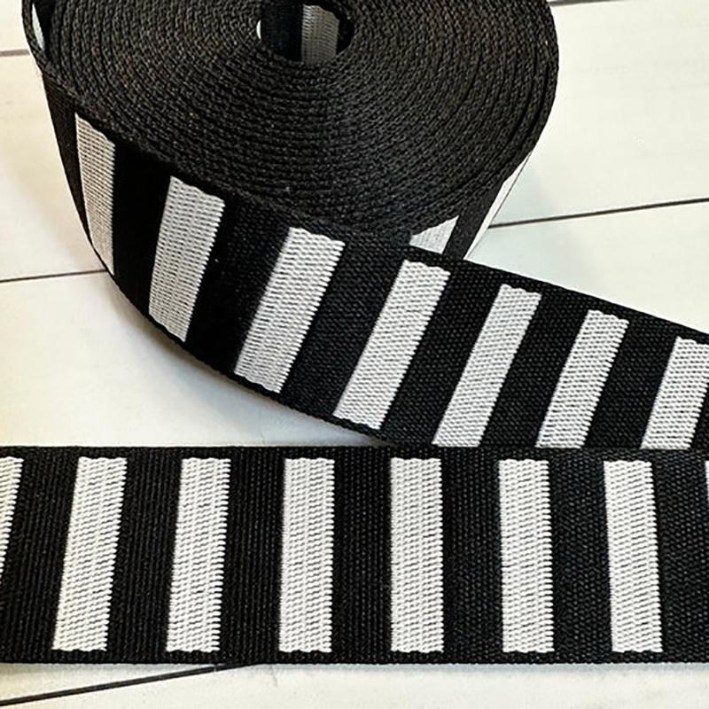 Bold Stripe Web Black/White SSCWEB 03 Stitch Supply