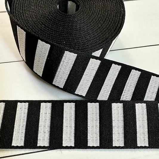 Bold Stripe Web Black/White SSCWEB 03 Stitch Supply