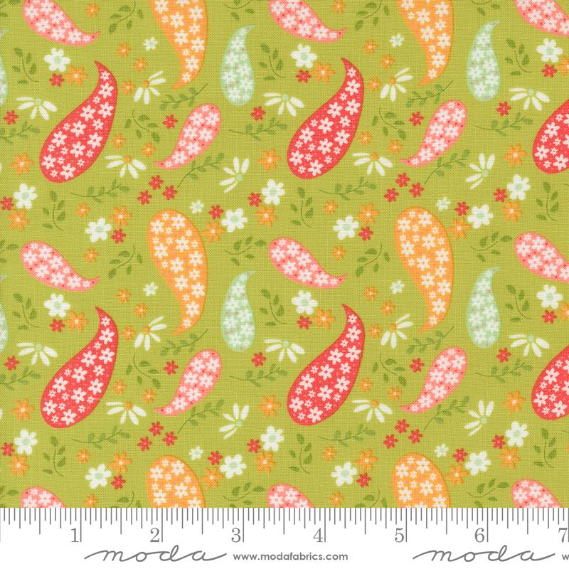 Raspberry Summer Paisley Lime 37691 17