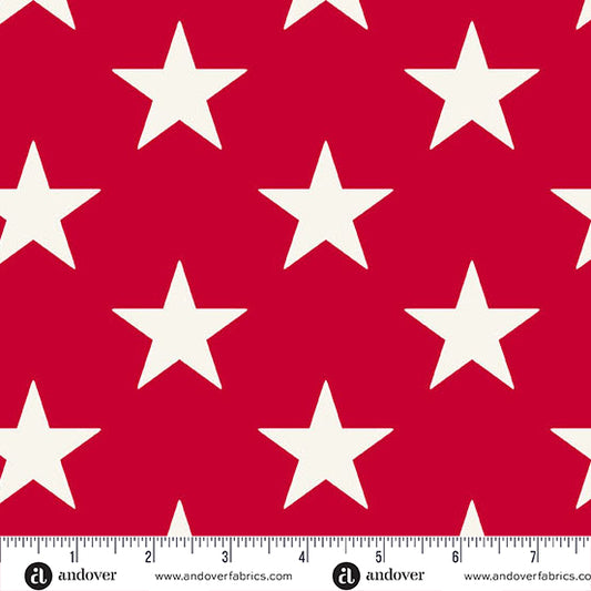 Andover Fabrics Americana by Andover Fabrics Large Star Red