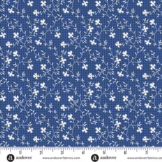 Andover Fabrics Americana by Andover Fabrics Vine Light Blue