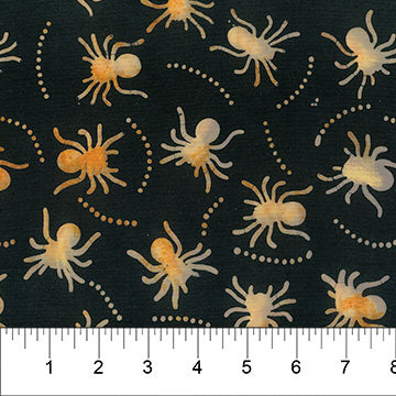 Midnight Magic Black  SPIDERS Batik