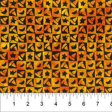 Midnight Magic Pupkin CHECKERBOARD Batik