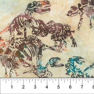 Dinosaurs Batik Fossilized Creme