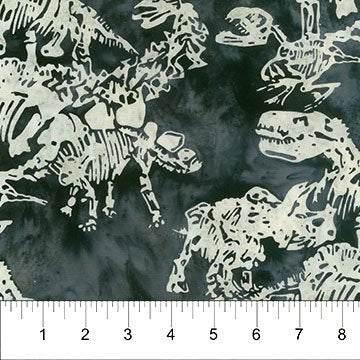 Dinosaurs Batik Fossilized Charcoal