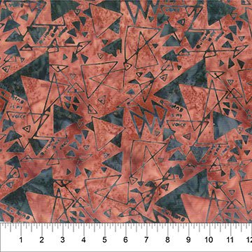 Quilting is my Voice Batik Triangle Maze Burnt Russet