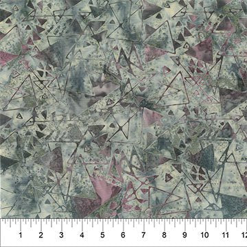 Quilting is my Voice Batik Triangle Maze Smoke