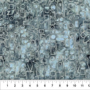 Quilting is my Voice Batik Geo Dots Dove