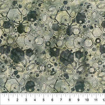 Quilting is my Voice Batik Hexy Bursts Artichoke