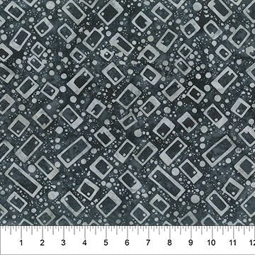 Quilting is my Voice Batik Angled Mod Grap Ebony
