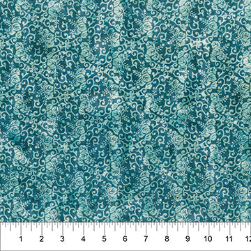 Delicate Swirl Smoky Teal Batik