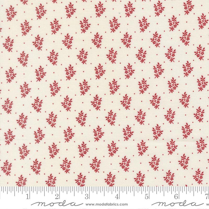 American Gatherings III Flower Sprig Sm Floral Cloud Crimson 49327 23