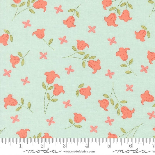 Sunbonnet Med Print Pale Blue 31761 19