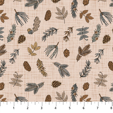 Mountains Calling Pine Cones Taupe