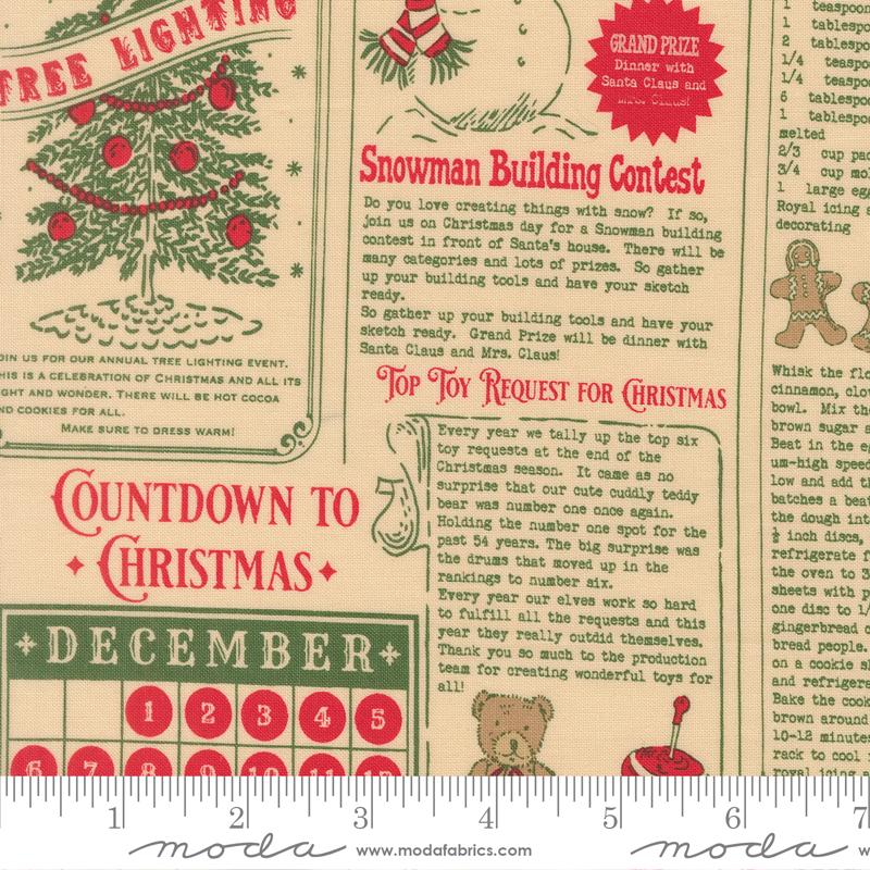 Holiday Cheer Newsprint Natural 20970 11