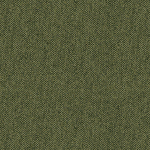 Wool Tweed Green Flannel