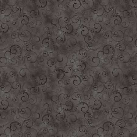 Charcoal Swirling Splendor 108in Wide Back