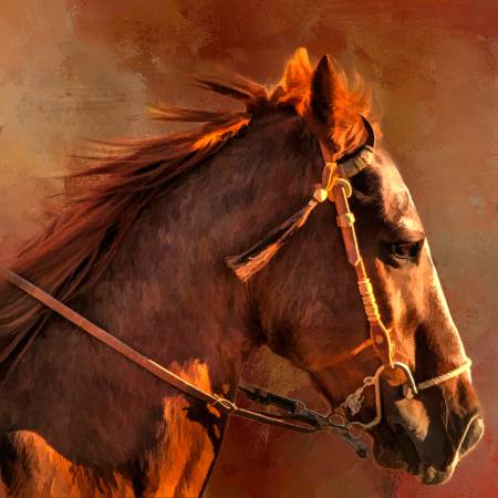 Ranch Horse Profile Panel 20in x 19in