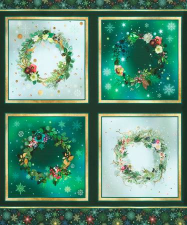Merriment Wreath Panel Winter
