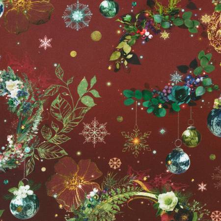 Merriment Ornaments Burgundy
