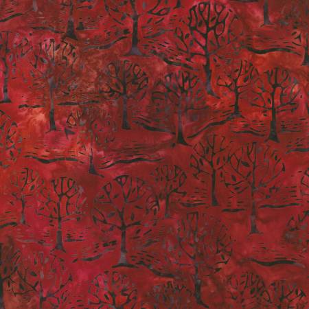 Wine Country Orchard Bordeaux Batik