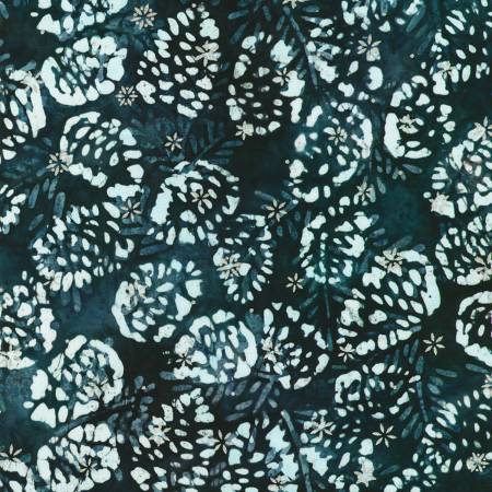 Winter Pines Pinecones Evening Batik