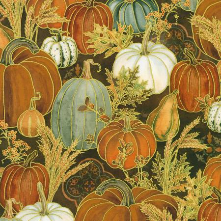 Warm Welcome Pumpkins Walnut