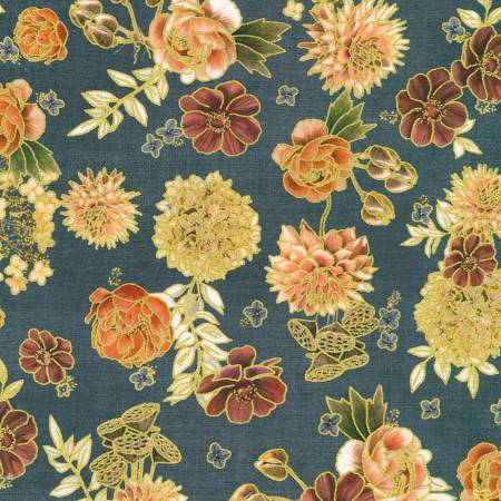 Hello Fall Denim Tossed Florals