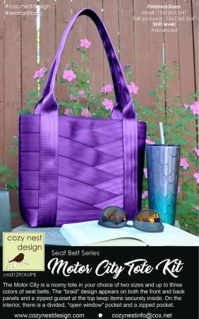 Motor City Seat Belt Tote Kit in Aubergine