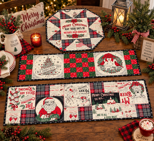 Giant Christmas Runner Kit for 3 kits! Holiday Cheer Fabrics
