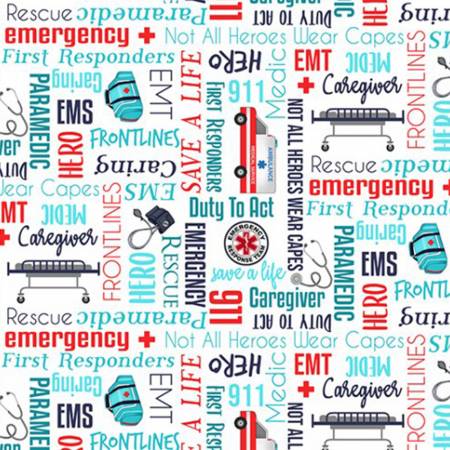 Digital 60" Cuddle Print Paramedic Scarlet