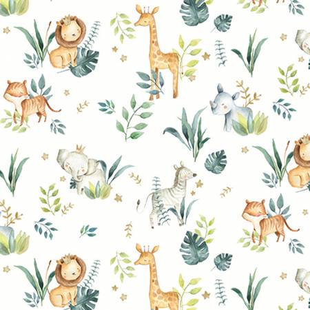 Multi Safari Babies Digital Cuddle 60"