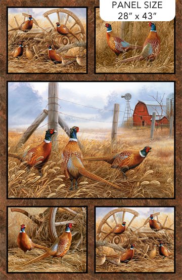 Pheasant Grove Panel Approx 28" x 43"