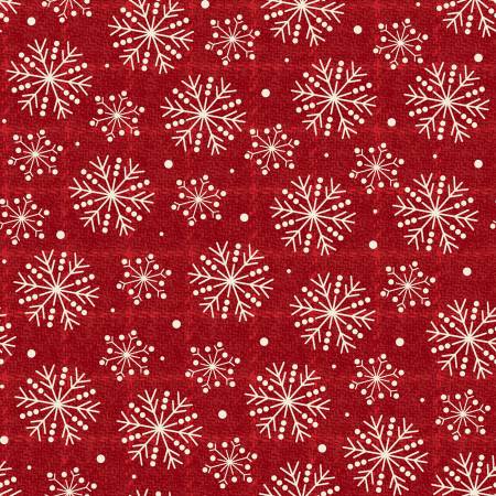Holly Jolly Red Snowflakes Flannel