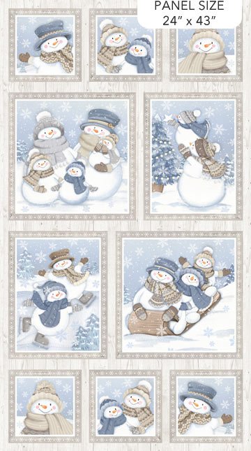 Snow Much Fun Flannel Panel 24" x 42"